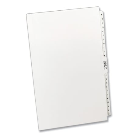 Avery Dennison Divider, Legal Side Tab, A-Z, White, PK27 11375